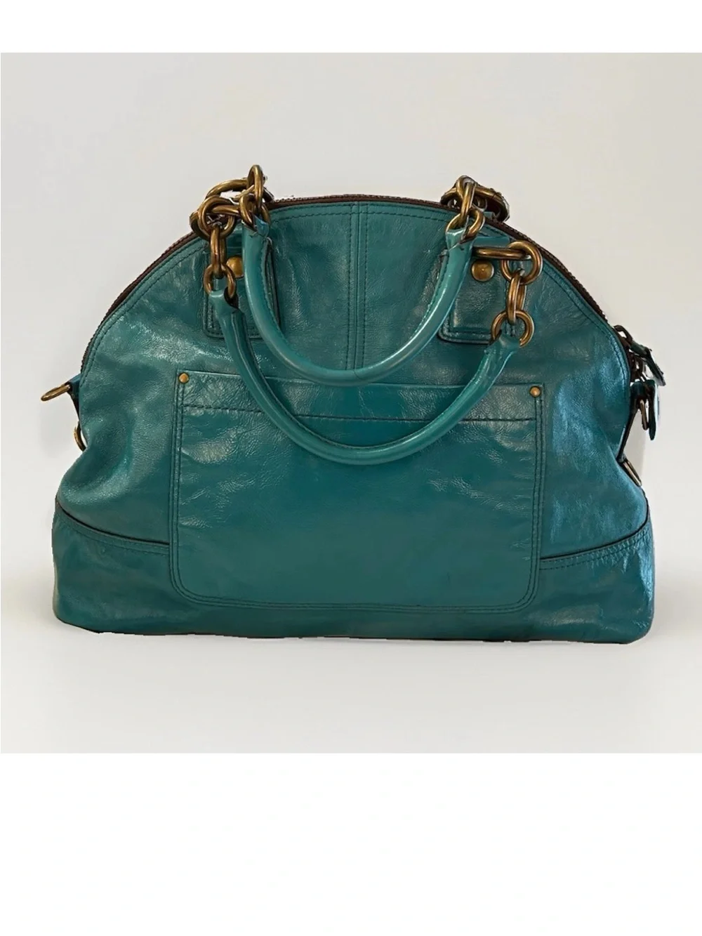 Coach Legacy Francine Satchel, Wallet Set, Turquoise Patent Leather Ltd. Ed 2008